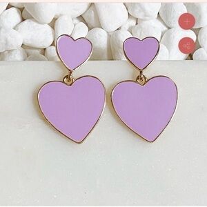 🆕 Heart for Game Day Purple Earrings